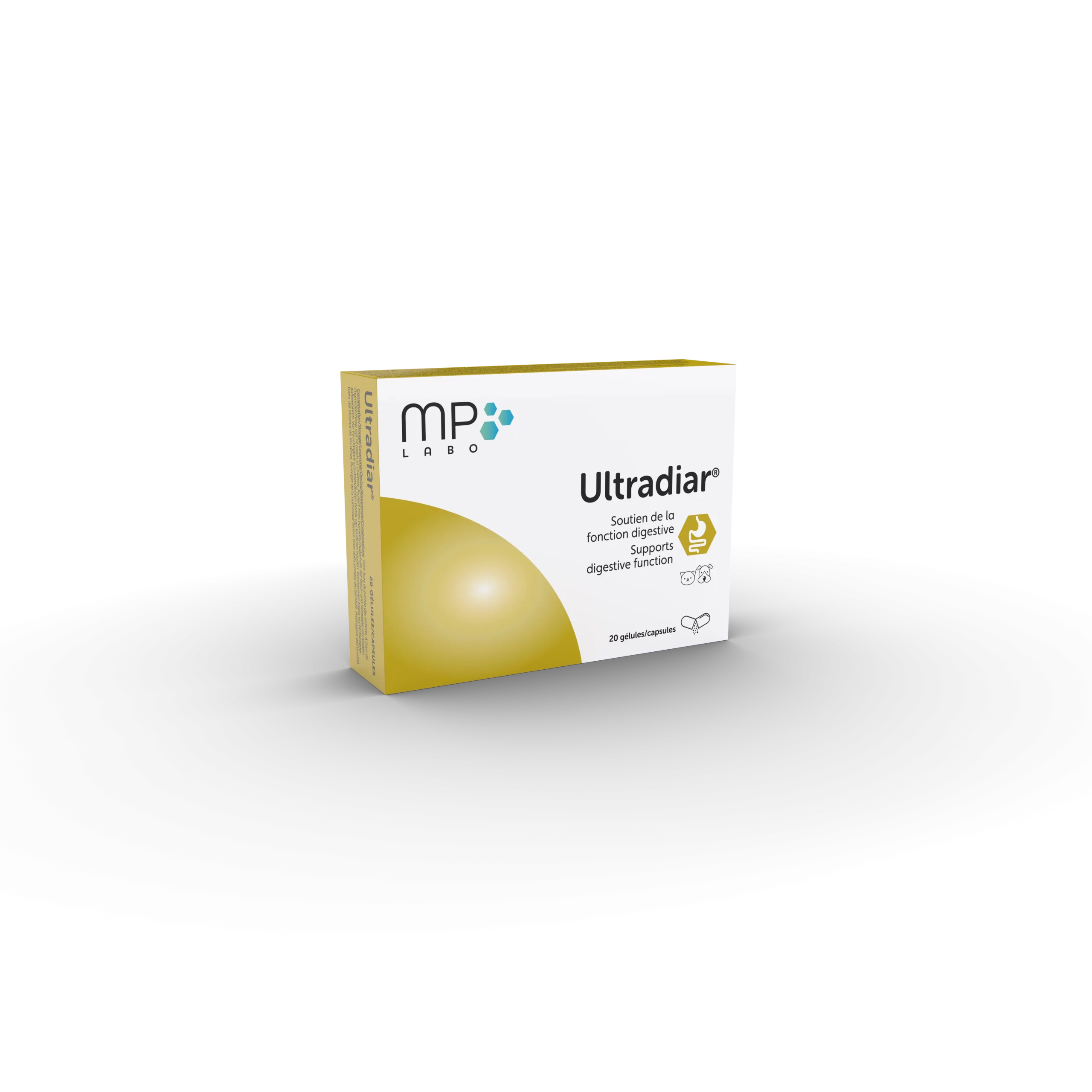 Ultradiar - Preparat na wzdęcia i przewód pokarmowy dla psów i kotów | 20 kapsułek