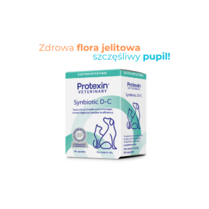 Protexin Synbiotic D-C - Probiotyk,prebiotyk dla psów i kotów | 50 kapsułek