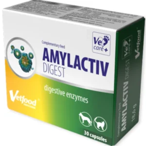Vetfood Amylactiv Digest 30 kaps. - Preparat dla psów i kotów z zaburzeniami trawienia