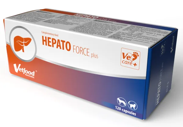 Vetfood Hepatoforce Plus 120 kaps.- Wspomaga pracę oraz regenerację wątroby u zwierząt
